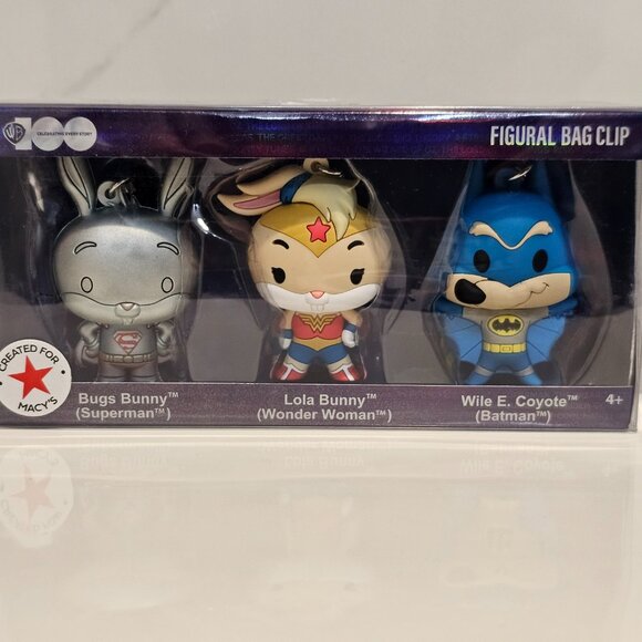 Warner Bros. 100th Anniversary 3D Foam Bag Clip 3 Piece Macy's Exclusive Set - Picture 5 of 9